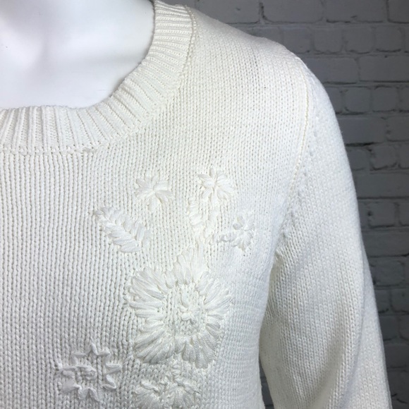 1X 2X Style & Co Winter White Floral Sweater Plus - Picture 5 of 5